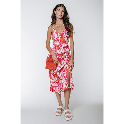 Colourful Rebel Zeva Big Flower Midi Dress Multicolor Größe: XS | Midikleider Outlet | Damen