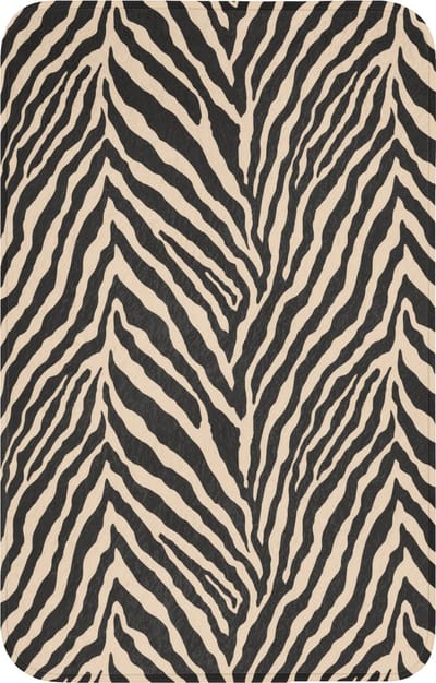 WC mat 50x80 cm - Antislip - Zebra - Klassiek - Zwart - Toiletmat - Vloermat - Douchemat - Toilet tapijt - Toiletmatten