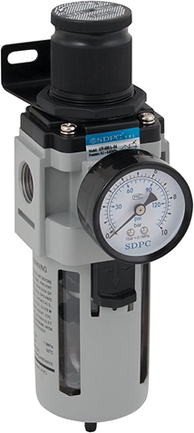 MKII Reduceerventiel met waterafscheider modulair 3/8" aansluiting 10 bar