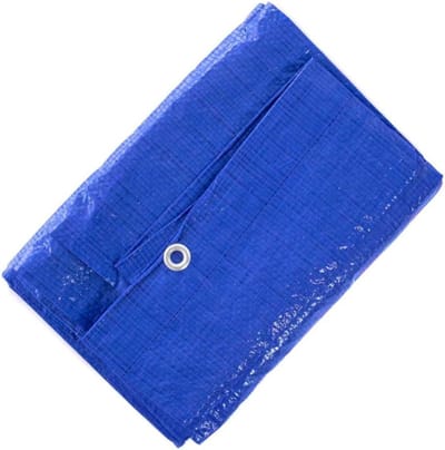 Waterdicht Poly Zeil - Dekzeil Tarp - Bescherming Buiten - Aluminium Grommets - 8x12 Voet - Blauw