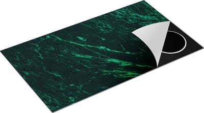 Chefcare Inductie Beschermer Donker Groene Marmer - Groen - 90x50 cm - Afdekplaat Inductie - Kookplaat Beschermer - Inductie Mat