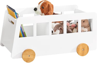 SoBuy KMB41-W Keukenwagen - Witte Houtcomposiet met Wielen