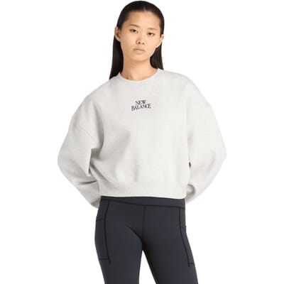 New Balance fleece Sweatshirts Dames - Grijs - Maat M - Katoen Jersey