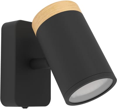 EGLO Consuma Spot - Badkamer - GU10 - 11 cm - Zwart/Bruin