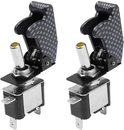 Dailygoody - Heavy Duty Tuimelschakelaar - Waterdichte Schakelaar - Geel - 12 V 20 A - Voor Auto Vrachtwagen Boot