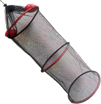 Drijvende Vis Mand - Vis Kooi Houder - Verse Vis Bewaren - Opvouwbaar Sterk Nylon - 50x30x5 cm
