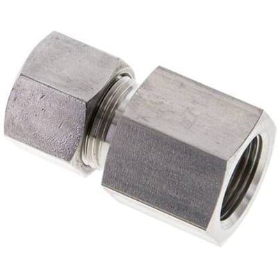 12S & M20x1.5 RVS Rechte Snijringkoppeling Binnendraad 630bar ISO 8434-1