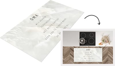 Keukenloper - Loper keuken - Oma - Oma jij hebt ons al - Spreuken - Quotes - 120x60 cm - Keukenloper vinyl
