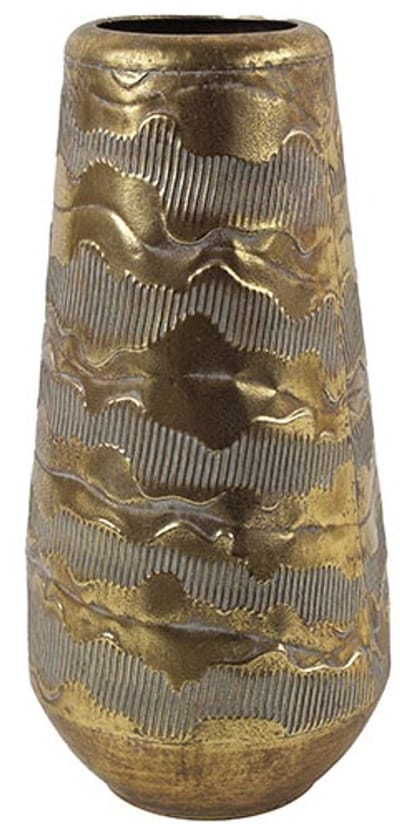 Countryfield Vaas Peggie metaal L19B19H40,5CM goud
