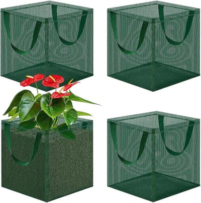 Vijvermanden Planten - Gaasmanden Waterplanten - Planten Organiseren - Goede Wortelventilatie - 4 stuks - Groen
