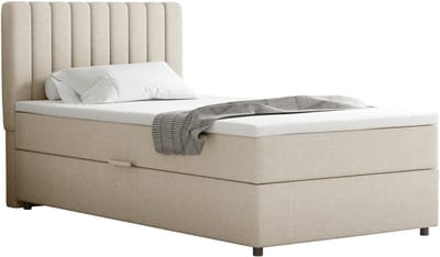 Boxspring Everest 100 x 200 cm tweepersoons met hoogwaardige Bonell-matras en topper