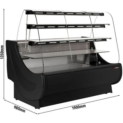 GGM Gastro Kühl- & Kuchentheke - 1900mm - mit Beleuchtung - 3 Ablagen & Tortenauszüge