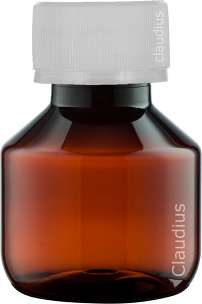 Lege Plastic Fles 50 ml PET Amber bruin - met verzegeldop - set van 10 stuks - navulbaar - leeg