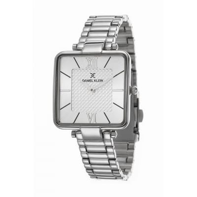 Daniel Klein DK.1.12410-1 - Horloge - Analoog - Dames - Vrouwen - stalen band - Vierkant - Zilverkleurig