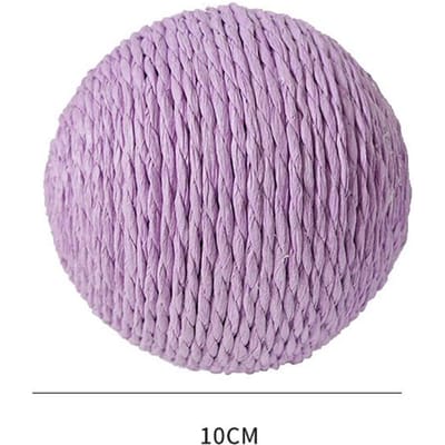 Grosse Balle Griffoir en Sisal pour Chat Jouet Résistant aux Morsures Chaton Jouets à Mâcher Interactifs Griffoir Amusant pour Chat Fournitures pour Animaux de Compagnie violet
