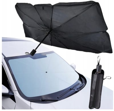 EtuiTab Windshield Sun Shade Umbrella Lite - Auto Zonnescherm - 135x79 cm - Zwart - UV-bescherming