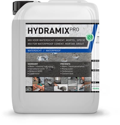 Voegen waterdicht maken - Cementmix - Waterdicht beton - Cement waterdicht maken - Waterdichte mortel - Hydramix Pro - 5L