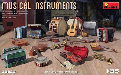 Schaalmodel Bouwkit Muziekinstrumenten 1:35