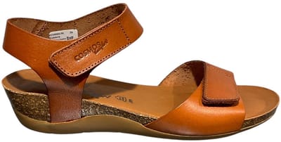 Cosmos - 6134803 - Sandalen met hakDames Sandalen - Kleur: Cognac - Maat: 37