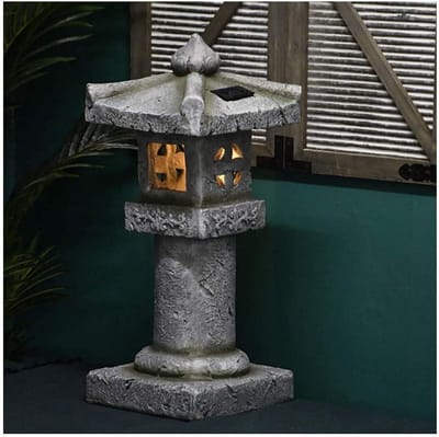 Japanse Tuinlamp - Zen Lantaarn - Tuin Verlichten - Zonne-energie - 65 cm - Niet gespecificeerd