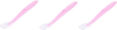 3 Stuks Baby Siliconen Lepel - Babyvoeding - Roze - Bestek - Zachte Lepel - Baby Lepeltje - Voeden - Eten