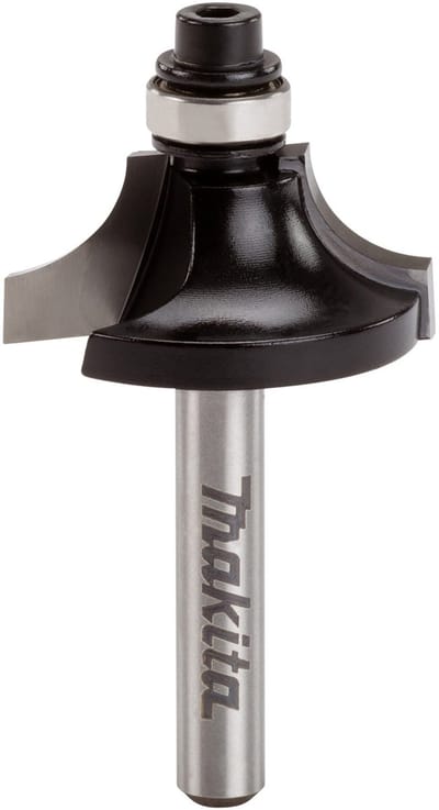 Makita D-09547 Freesbit Kwartrondfrees + lager S 6mm 28,58x12,7mm R7,94