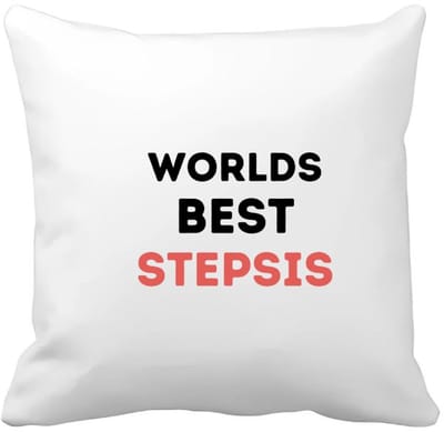 Akyol - worlds best stepsister Kussen hoes - Zus - de beste stiefzus - verjaardagscadeau - verjaardag - cadeau - cadeautje voor zus - zus artikelen - kado - geschenk - gift - 40 bij 40 cm