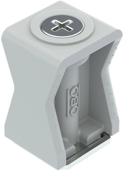 OBO Bettermann Rijgklem met kruiskopschroef 5-25mm polystyreen lichtgrijs RAL 7035, 2254026