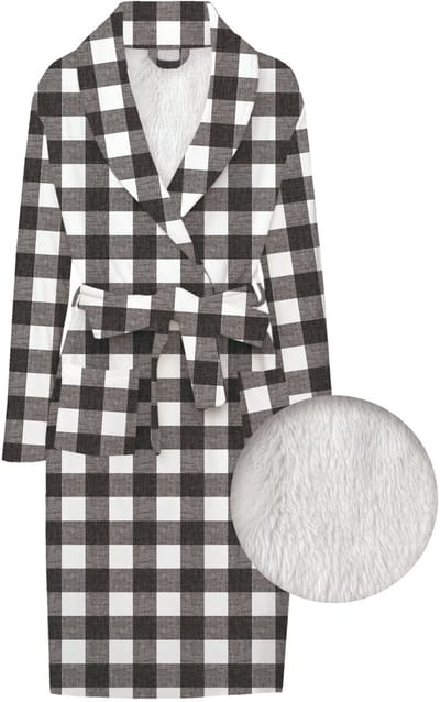 Zohome Badjas Quattro di Lino - Kamerjas voor Dames en Heren - S/M - Ochtendjas - Geschikt voor de Sauna - Grijs