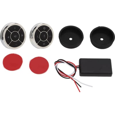 10 Touches Bouton de Commande au Volant de Voiture Réglage du Volume Appel Mains Libres Contrôleur Multimédia Universel Sans Fil black