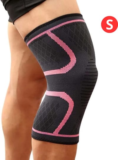 Bovista Sportbrace Knie - Kniebrace - Knee Sleeves Powerlifting - Knee Support - Compressie Knie Brace - Knee Wraps - Dames - Heren - Roze - Maat S