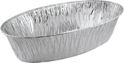 Ovale aluminium voedsel containers, 1LB - 20 containers