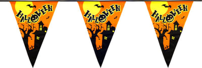 Kunststof Halloween vlaggenlijn 3.6 meter - Thema feest vlaggetjes