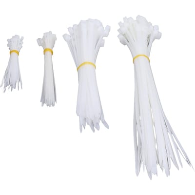 200 Pièces Assortiment Colliers de Câble Robuste Zip 4 6 8 12 pouces Tailles Assorties 18 120 lb Résistance à la Traction