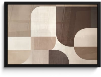 Poster in lijst - Fotolijst 60x40 cm - Posters - Geometrisch - Geweven structuur - Modern - Posterlijst zwart - Decoratie - Wanddecoratie woonkamer - Muurdecoratie slaapkamer