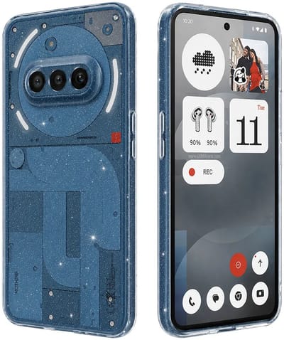 Hoesje geschikt voor Nothing Phone (3a) - Techsuit Sparkle Skin Glitter Silicone Back Cover - Transparant