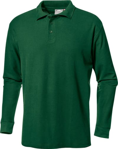 SIR SAFETY PIQUET POLO LONG SLEEVE Lange mouw Werkpolo HEREN Groen - 100% Katoen - 200 g/m² - Kleurvast