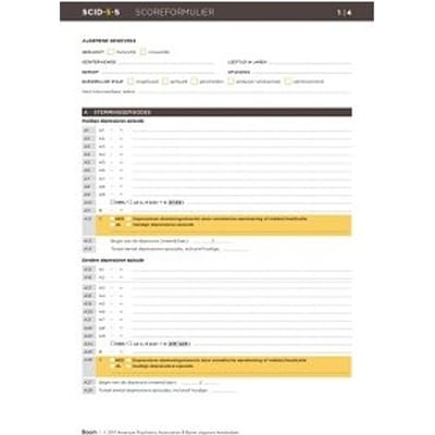 Scid-5-S: Scoreformulieren (50 Ex.) - American Psychiatric Association