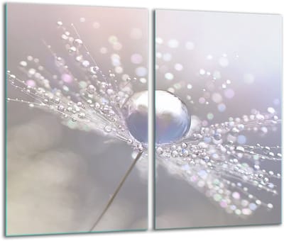 TMK ArtDeko - Snijplank - Glas - 30x52cm - Kleur: Bloemen