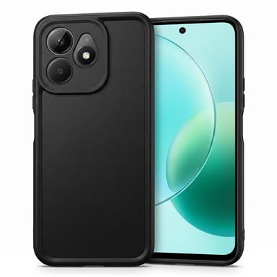 Geschikt voor Honor 400 Lite Hoesje - Siliconen Matte Back Cover - Zwart