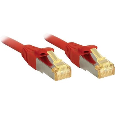 LINDY 47299 RJ45 Netwerkkabel, patchkabel CAT 6a (losse kabel CAT 7) S/FTP 15.00 m Rood Afgeschermd (dubbel) 1 stuk(s)
