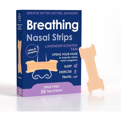 Bandes Nasales Anti-Ronflement Parfum Lavande Améliorent le Sommeil et l'Apport d'Air pour l'Exercice Respiration Forte Bandes Nasales Pour un Meilleur Repos