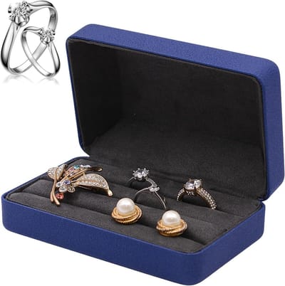 Sieradenopbergdoos voor Ringen en Oorbellen, PU Leer, Reisorganiser voor Vrouwen en Meisjes, Perfect voor Accessoires en Bewaren