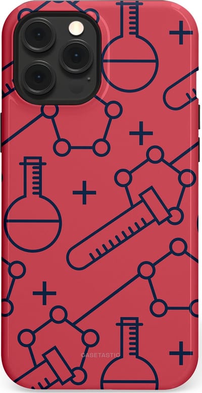 Casetastic hoesje geschikt voor Apple iPhone 12 Pro Max - MagSafe - Dubbellaagse bescherming - Rode Laboratorium - Fashion Case - Koraal