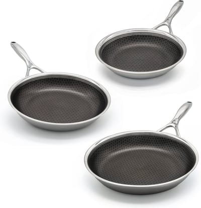 Matero 3-delige pannenset - PFAS vrije Koekenpannen - Non-stick & krasbestendige - Pannenset Inductie, Keramisch, Elektrisch, Oven - Ø 20/24/28 cm - Oven & vaatwasserbestendig