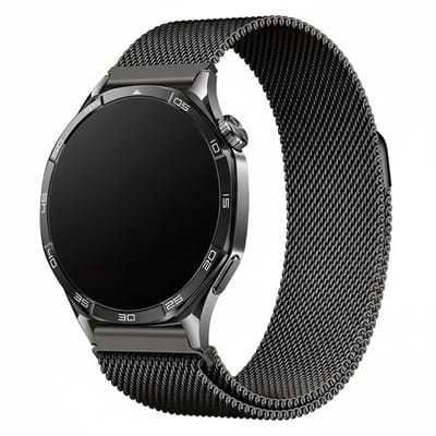 Milanees bandje - geschikt voor Garmin Vivoactive 4 / Venu 4 (45mm) / Venu 3 / 2 / Forerunner 255 / Forerunner 265 / 570 (47mm) en Polar Vantage M / M2 / V3 / Grit X (Pro) - Milanese - grijs
