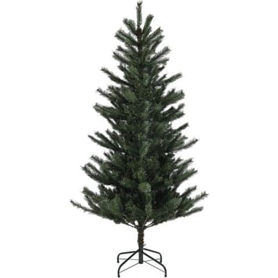 Sapin de Noël artificiel - MUVOE - 180 cm - 467 pointes - Branches ignifugées - Pied acier pliable vert