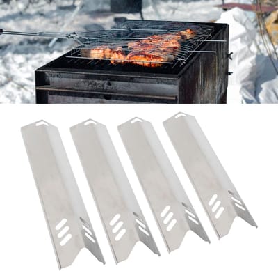 Zeynomax - Grill Heat Plates - Verstelbare BBQ Grill Deflector - RVS - Geschikt voor Gasgrill - Hoge kwaliteit en duurzaamheid - Ideaal voor barbecu..