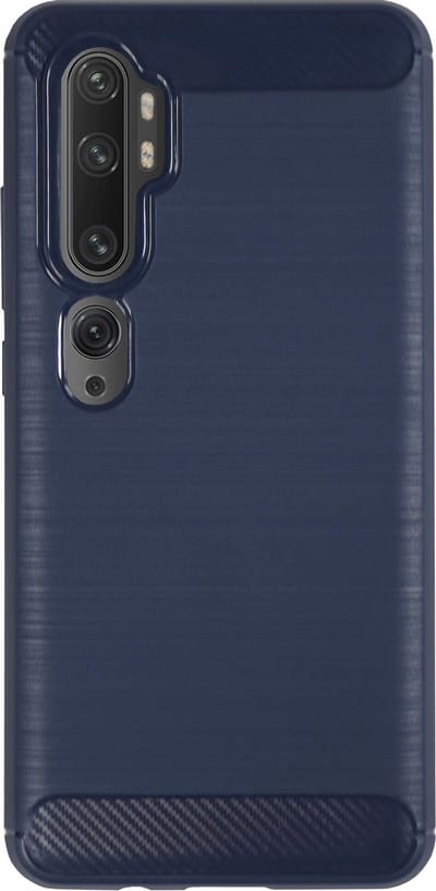 BMAX Carbon soft case hoesje geschikt voor Xiaomi Mi Note 10 / Soft cover / Telefoonhoesje / Beschermhoesje / Telefoonbescherming - Blauw