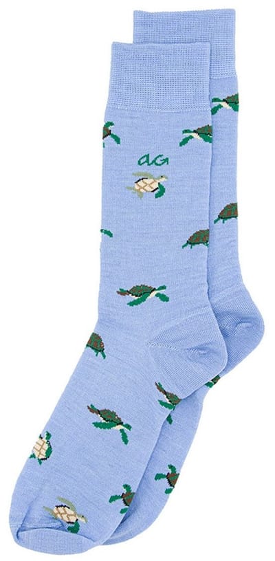 Alfredo Gonzales unisex merino sokken turtles blauw